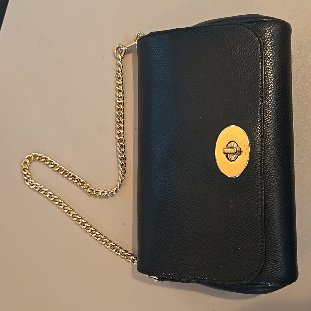 Authentic Coach Leather Handbag - Black